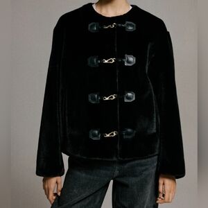 Faux Mink Duffle Jacket